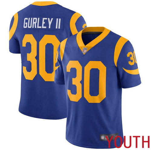 Los Angeles Rams Limited Royal Blue Youth Todd Gurley Alternate Jersey NFL Football #30 Vapor Untouchable->los angeles rams->NFL Jersey